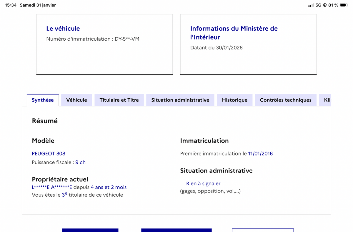 Peugeot 308 d'occasion