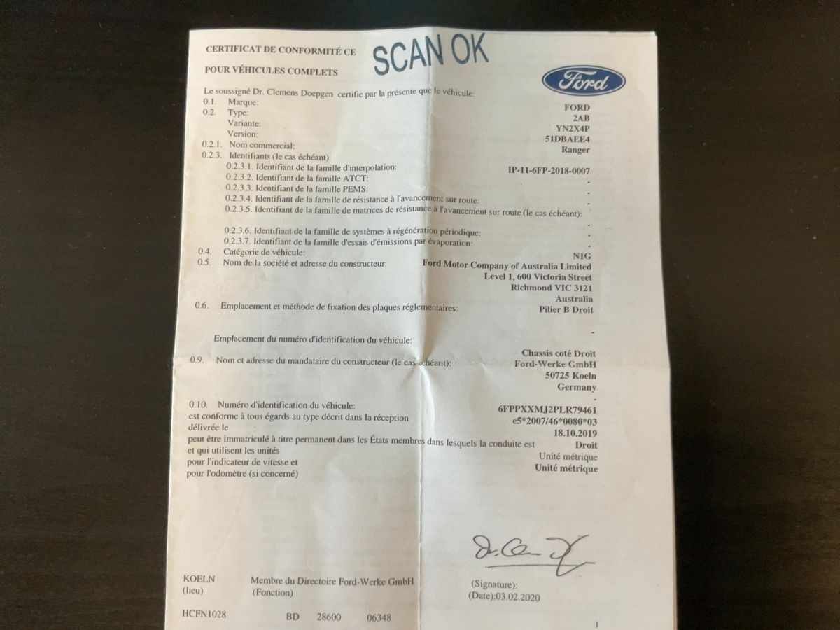 Ford Ranger 2.0 TDCi Doppelkabine 4x4 Wildtrak