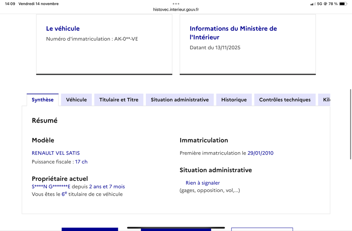 Renault Vel Satis 3.5 V6 Initiale