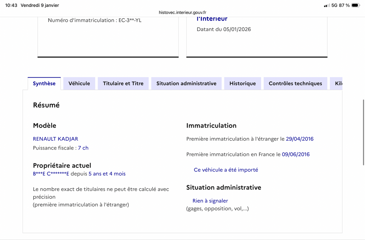 Renault Kadjar d'occasion