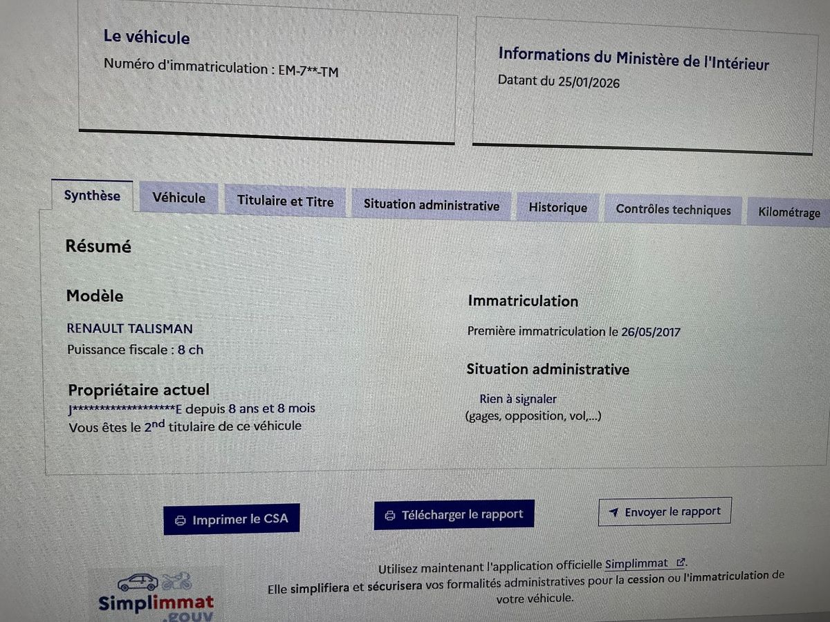 Renault Talisman d'occasion