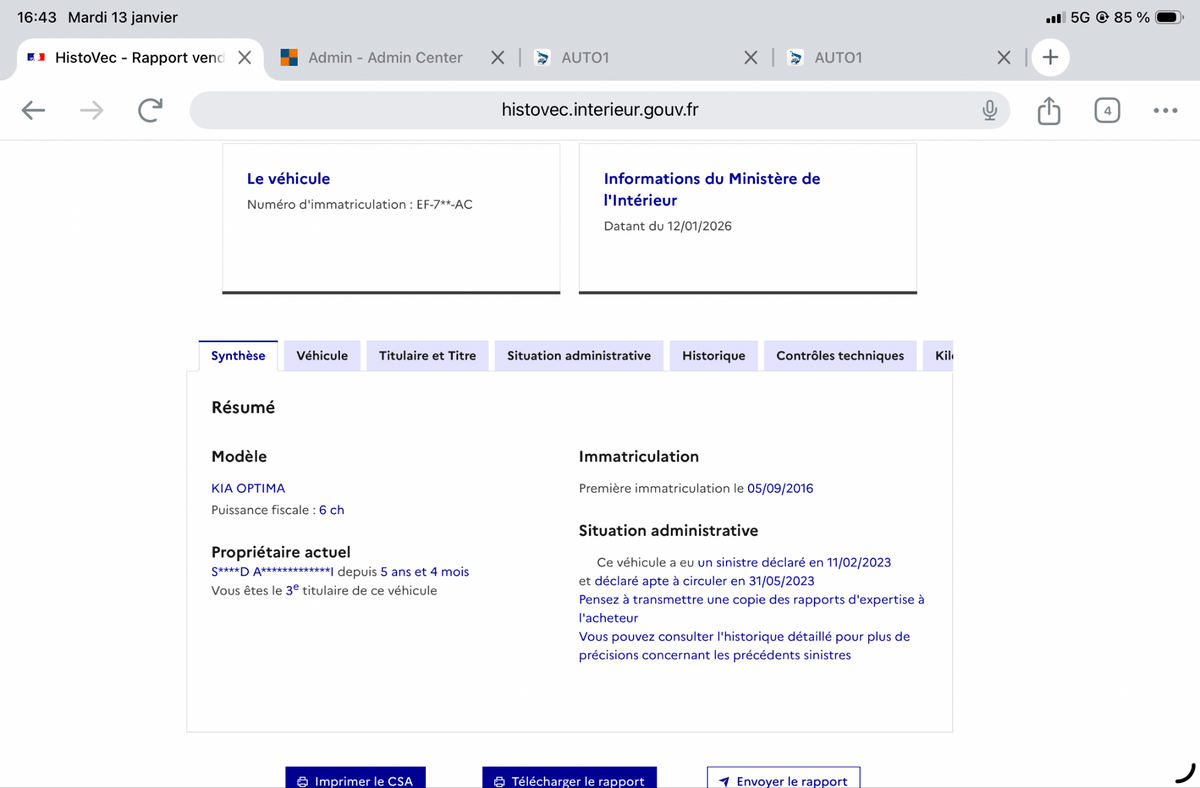 Kia Optima d'occasion