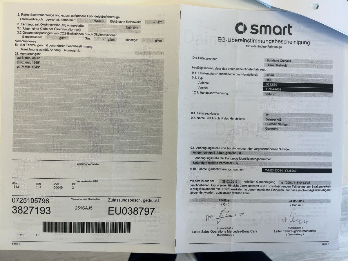 Smart forfour d'occasion