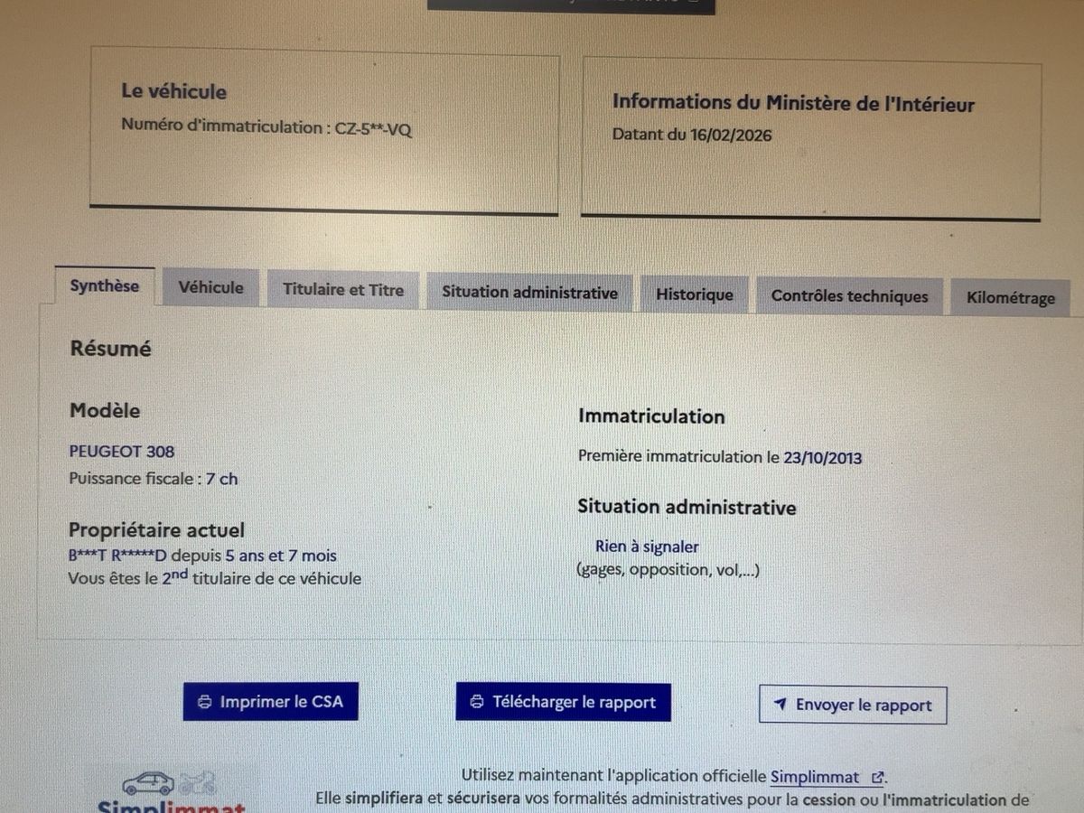 Peugeot 308 d'occasion