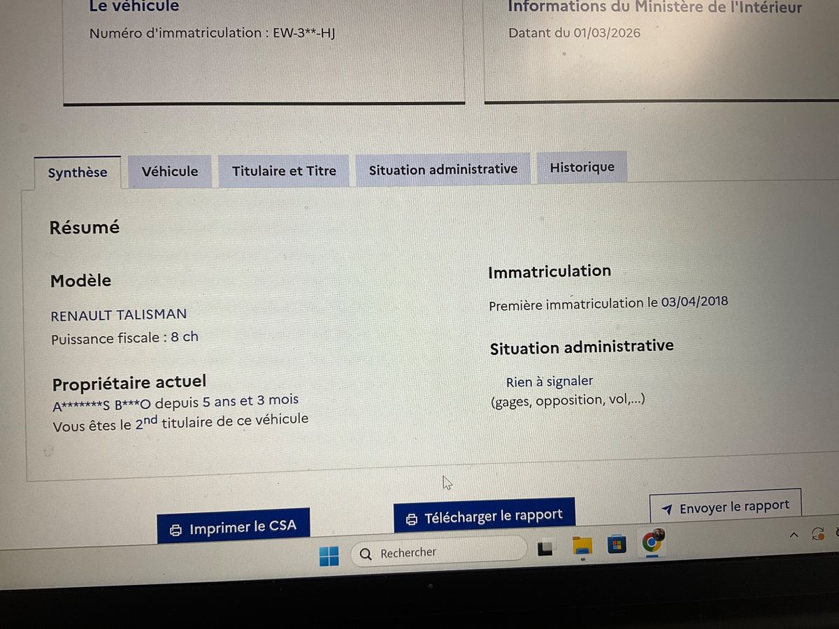 Renault Talisman d'occasion