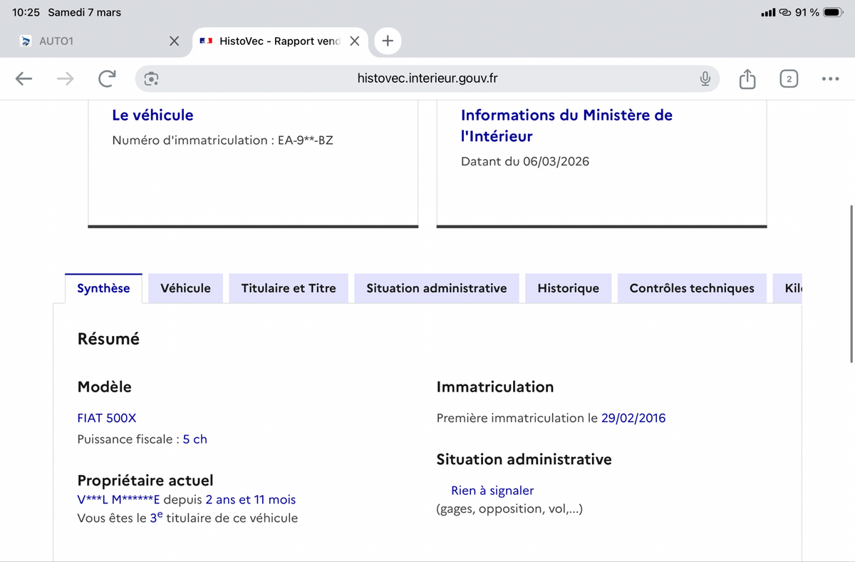 Fiat 500X d'occasion