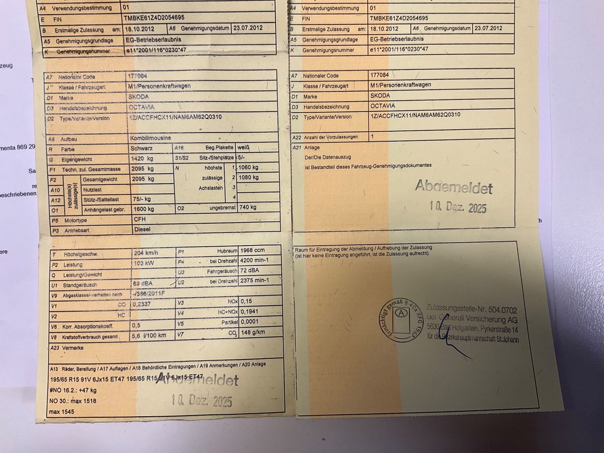 Skoda Octavia 2.0 TDI Twenty