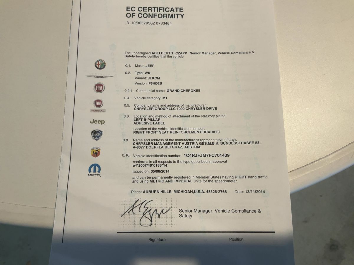 Jeep Grand Cherokee 3.0 CRD Summit