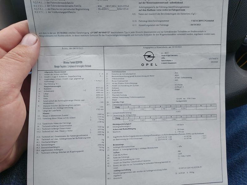 Opel Movano 2.2 CDTI HKa L3H2 3,5t Selection verstärkt — zdjęcie 17