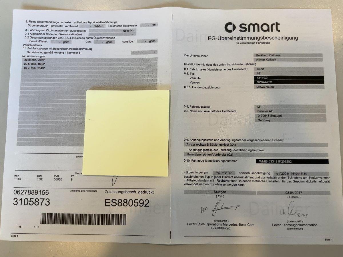 Smart fortwo d'occasion