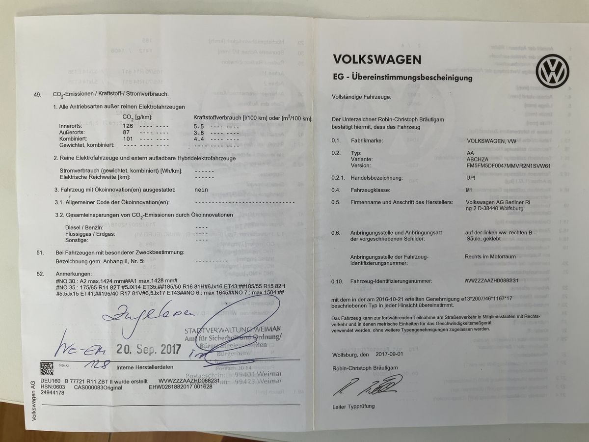 Volkswagen up! d'occasion