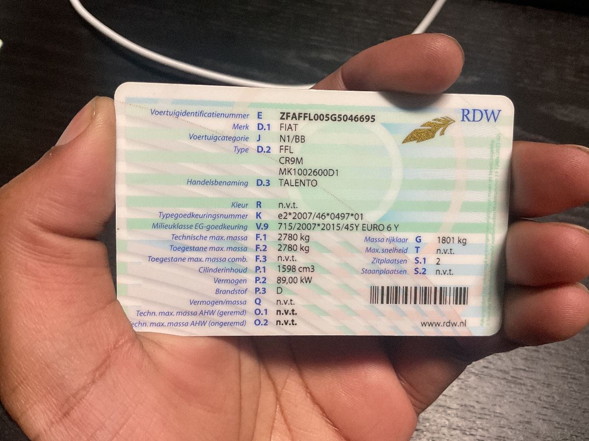 Fiat Talento 1.6 Turbodiesel Multijet L1H1 1,0t SX