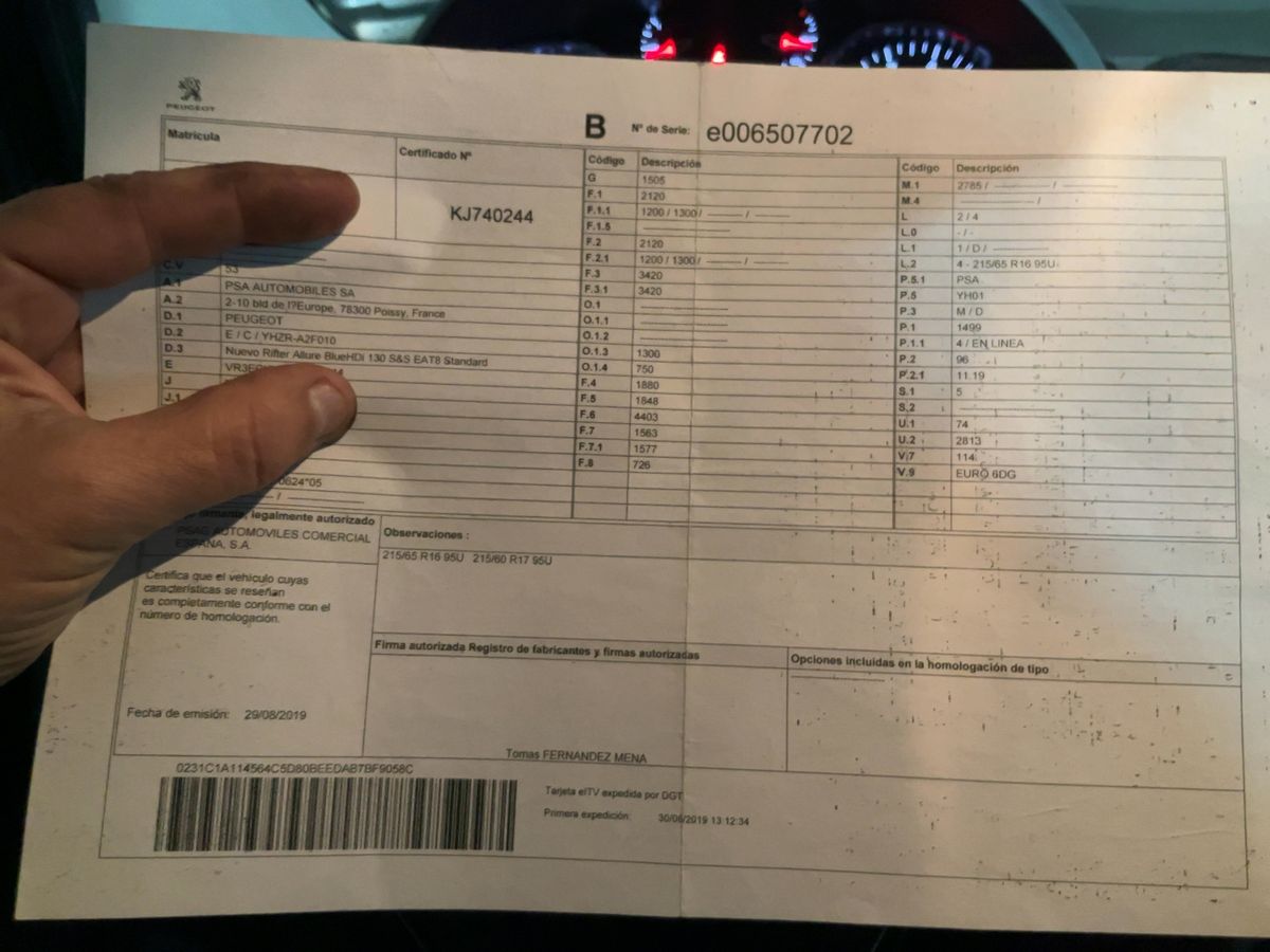 Peugeot Rifter d'occasion