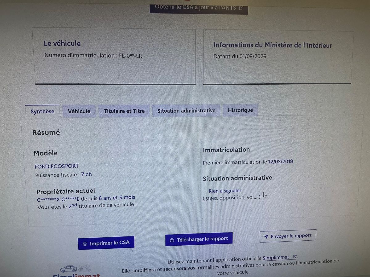 Ford EcoSport d'occasion