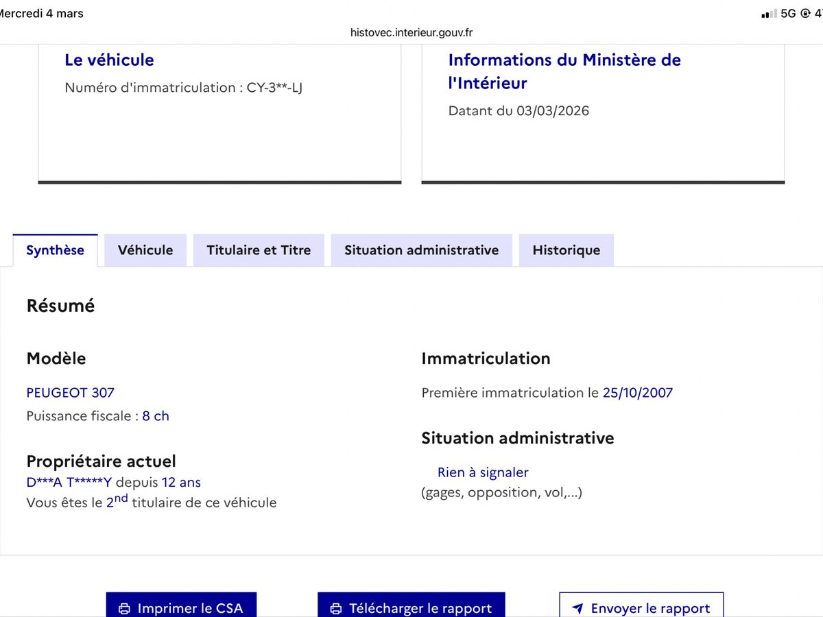 Peugeot 307 d'occasion