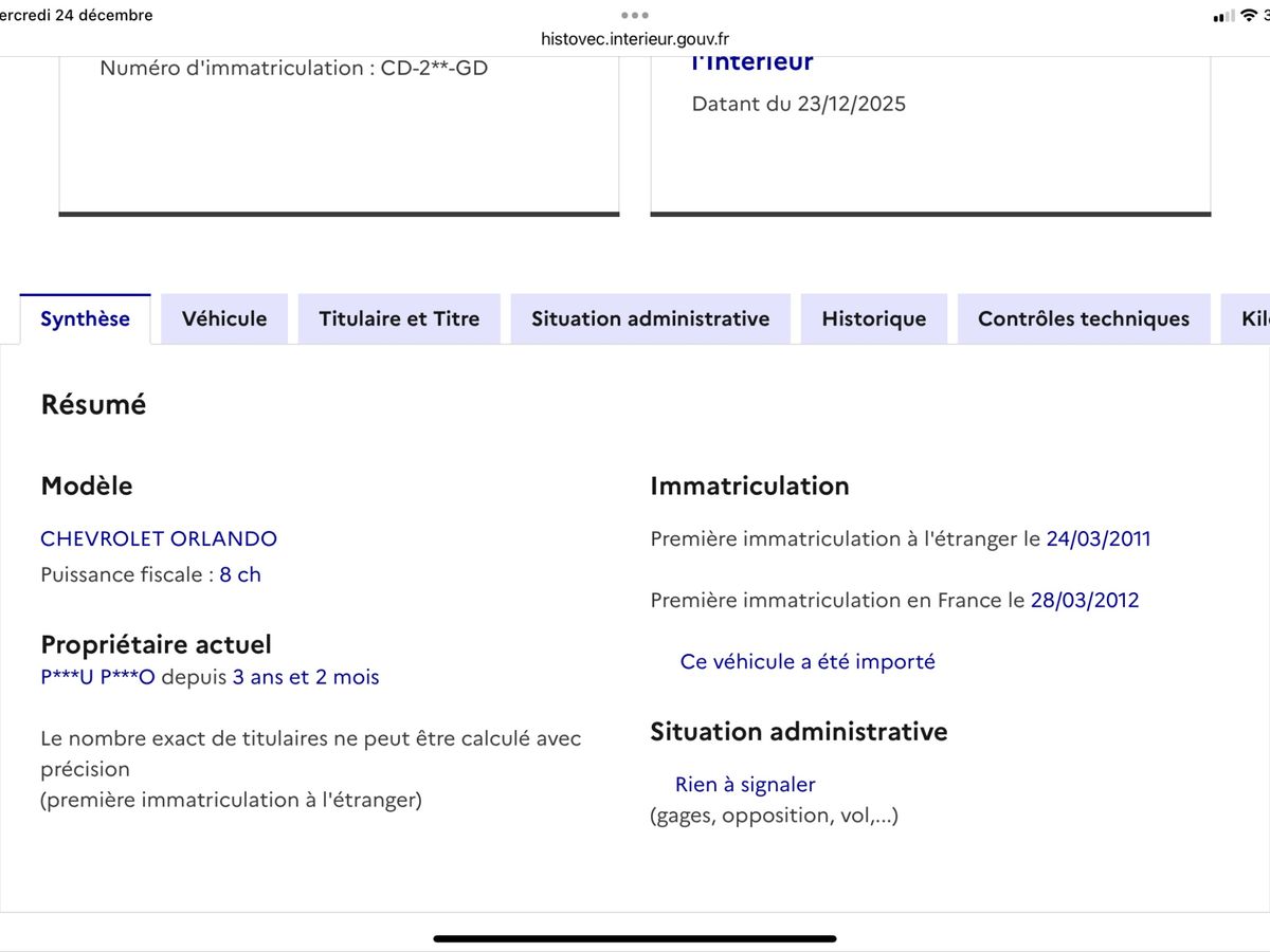 Chevrolet Orlando d'occasion