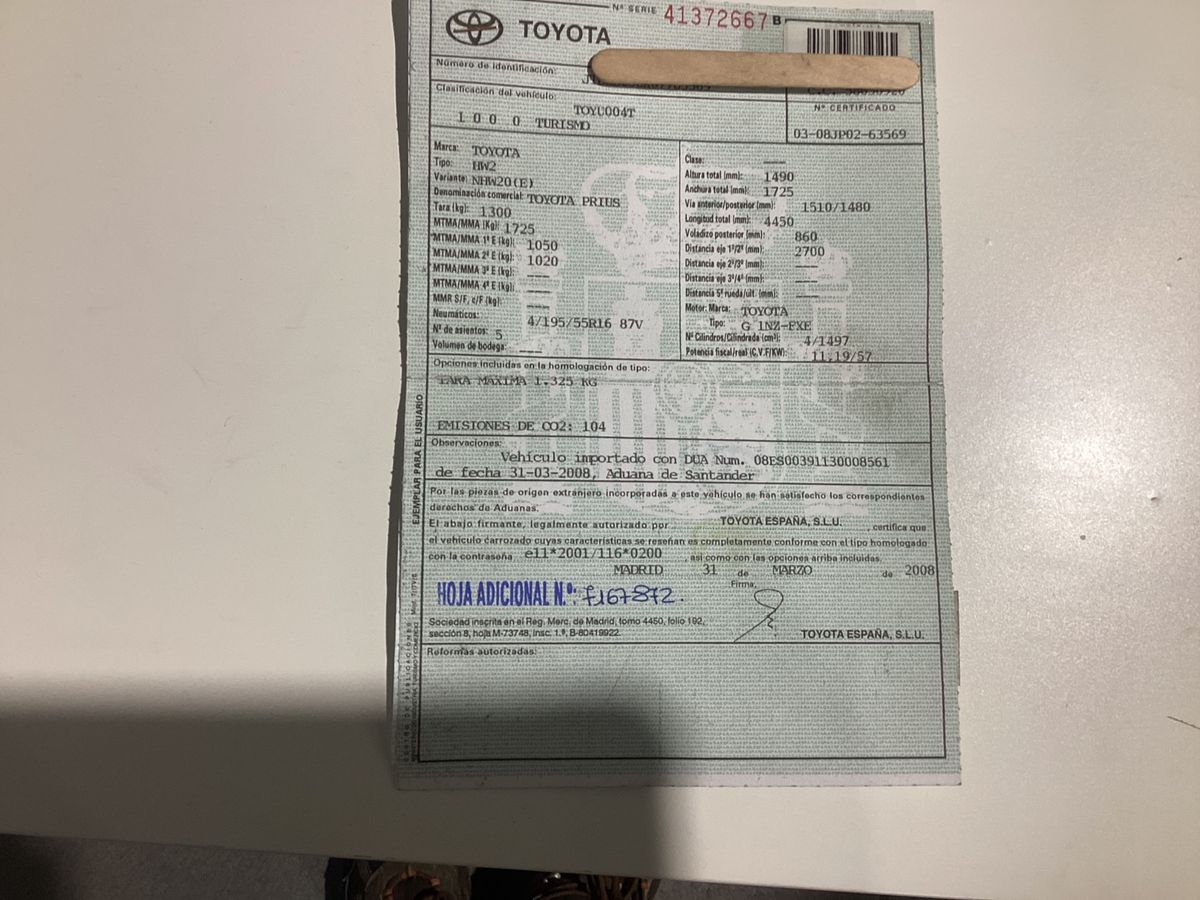 Toyota Prius d'occasion