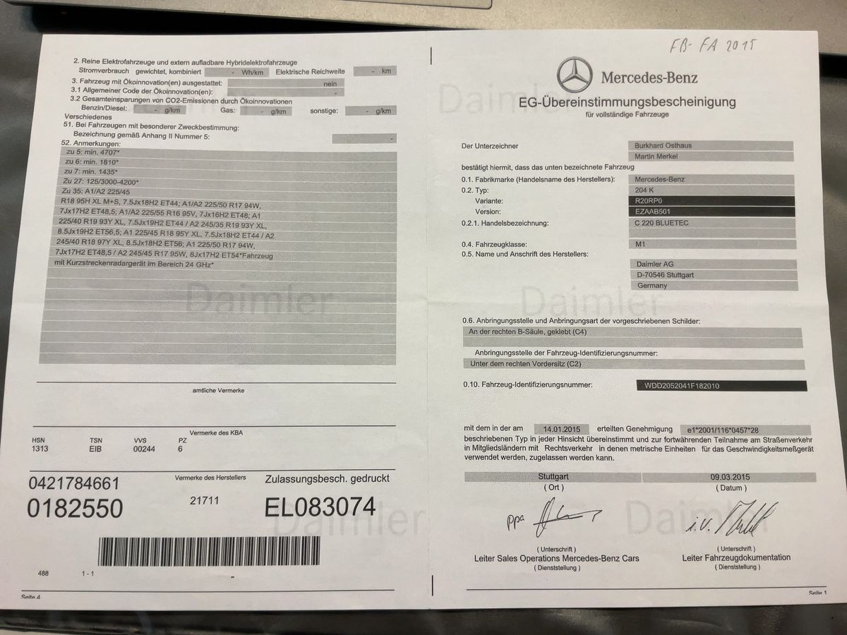 Mercedes-Benz C-Klasse d'occasion