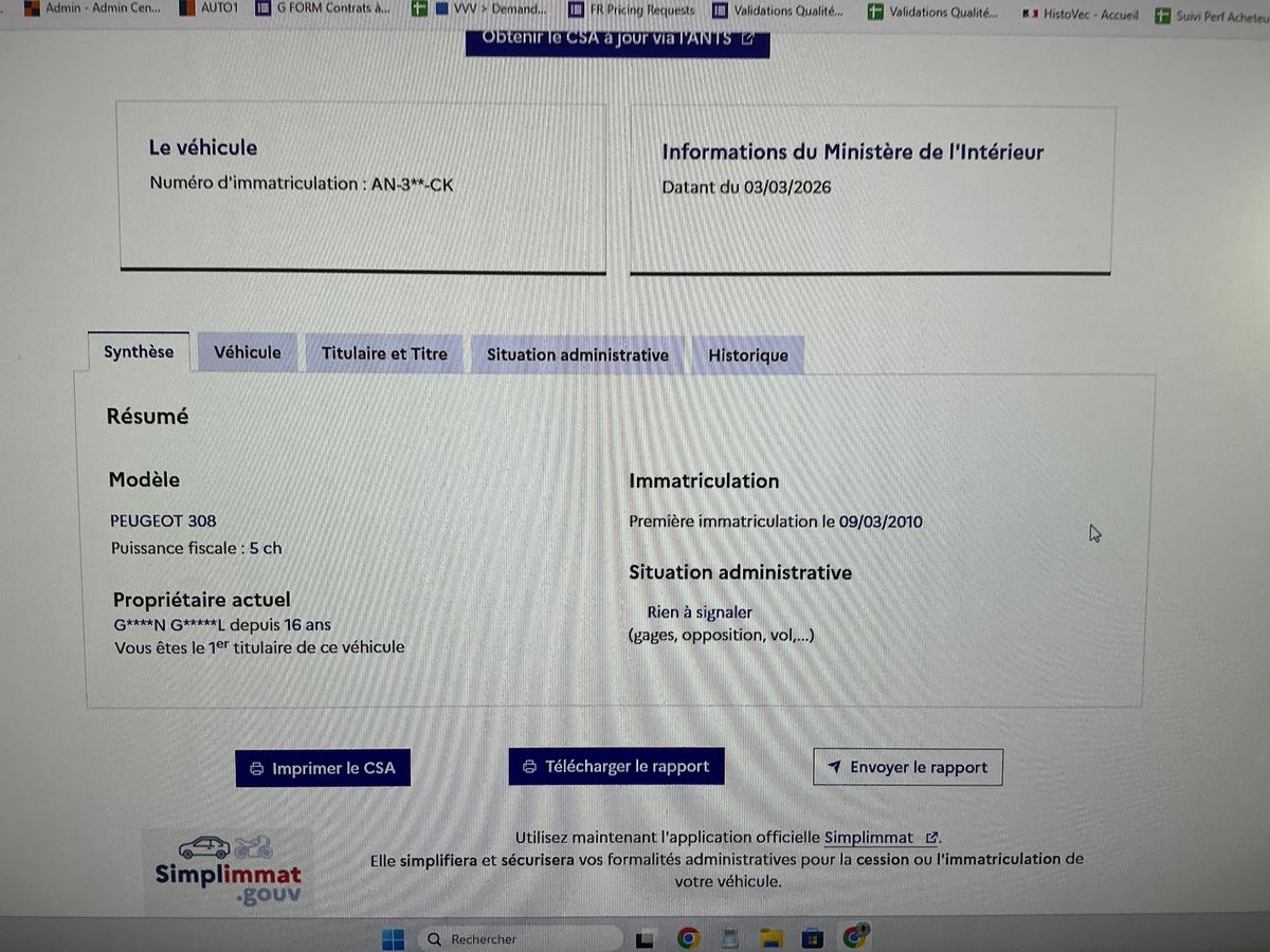 Peugeot 308 d'occasion