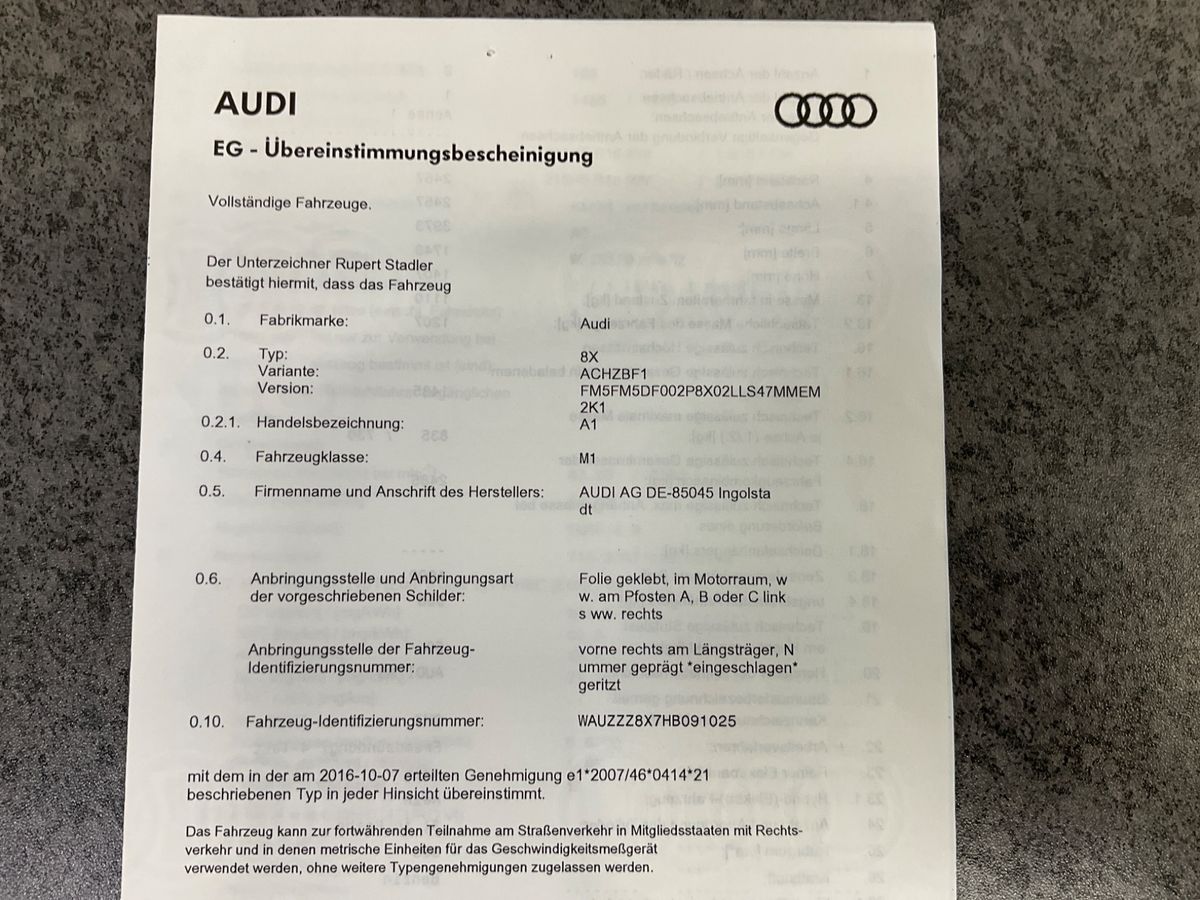 Audi A1 1.0 TFSI Design