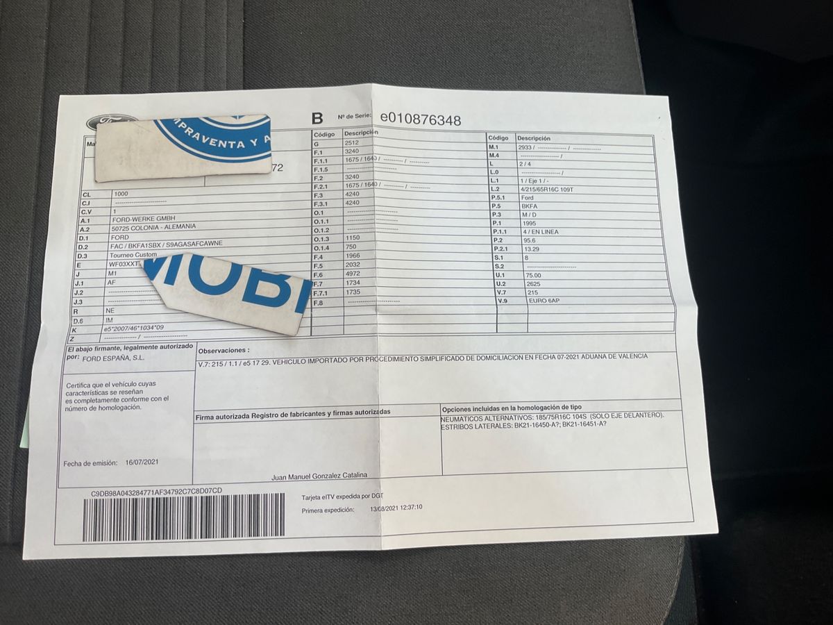 Ford Tourneo Custom 2.0 TDCi 320 L1 Titanium