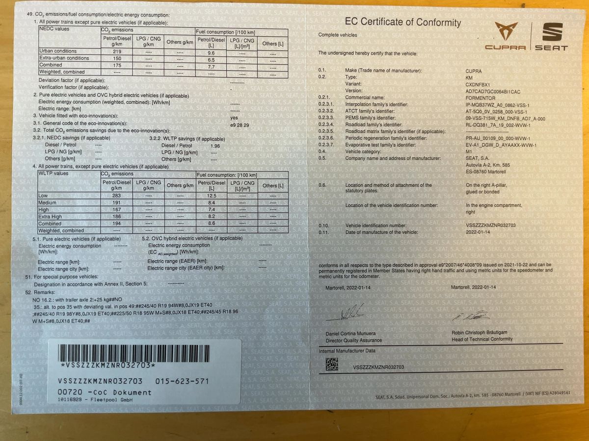 Cupra Formentor d'occasion