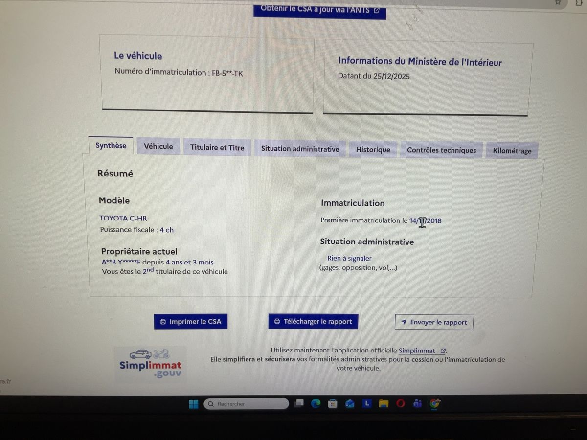 Toyota C-HR d'occasion