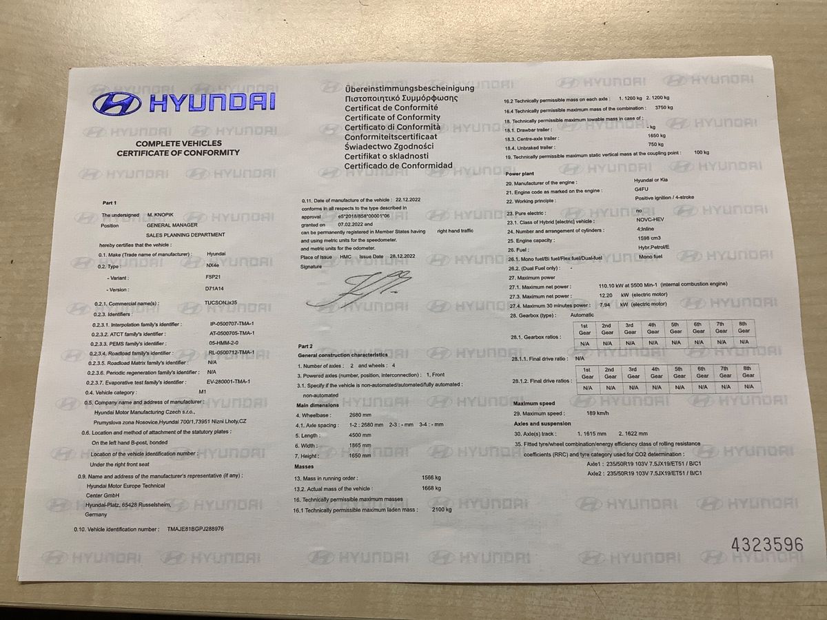 Hyundai Tucson 1.6 T-GDI Mild-Hybrid Trend 2WD