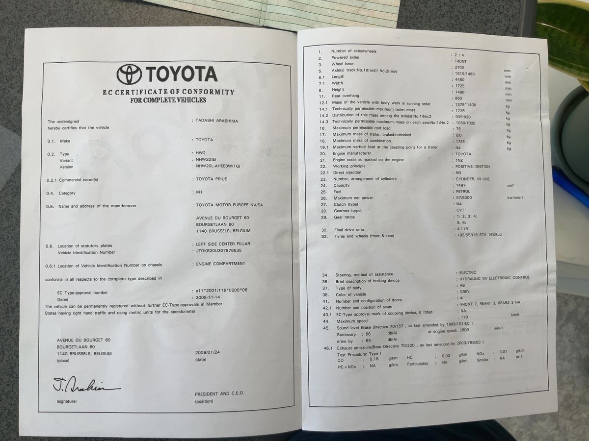 Toyota Prius d'occasion