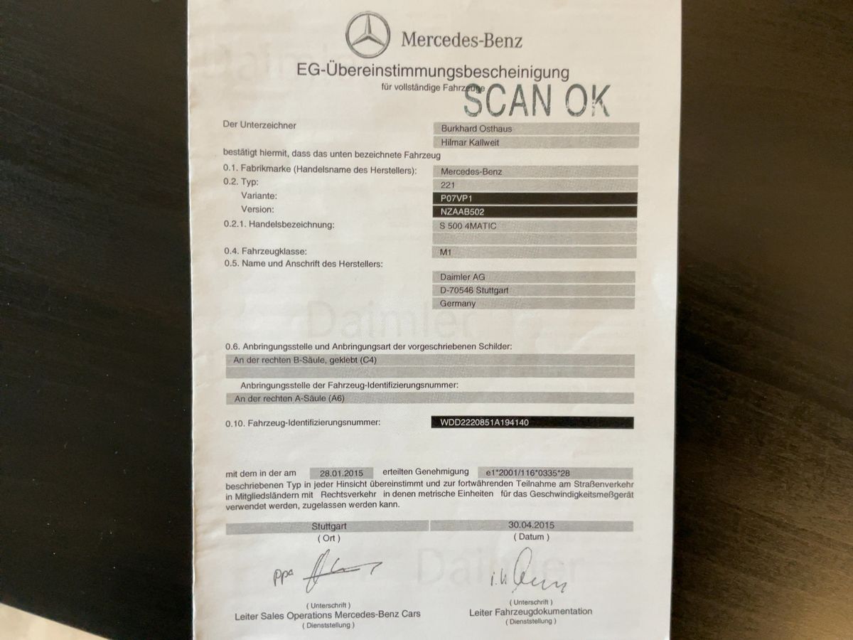 Mercedes-Benz S-Klasse d'occasion