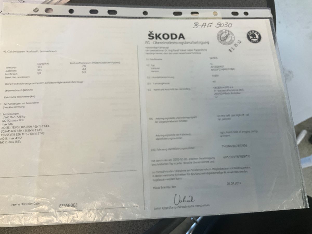 Skoda Fabia 1.2 TSI Fresh