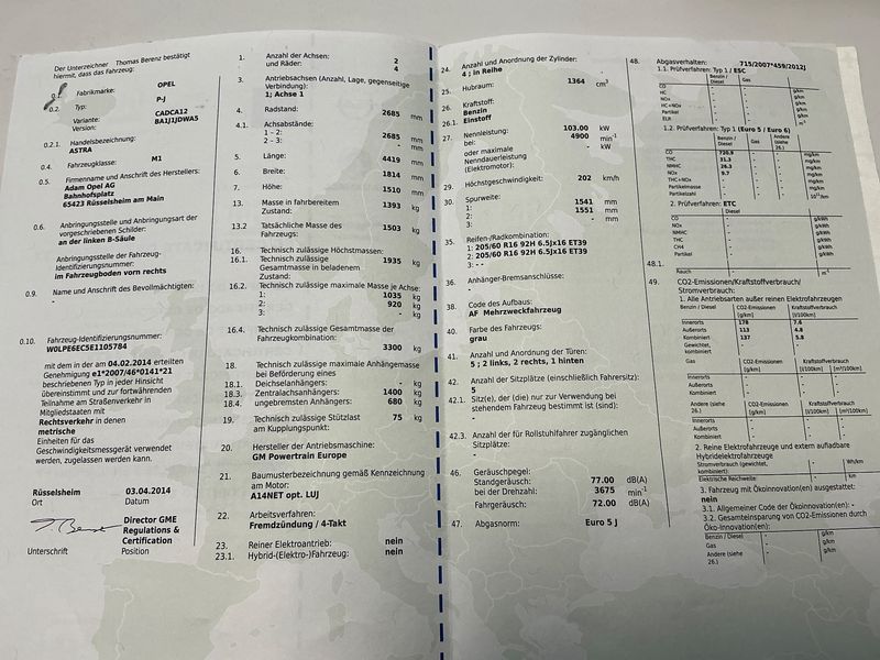 Opel Astra 1.4 Turbo Exklusiv 2014 – снимка 21