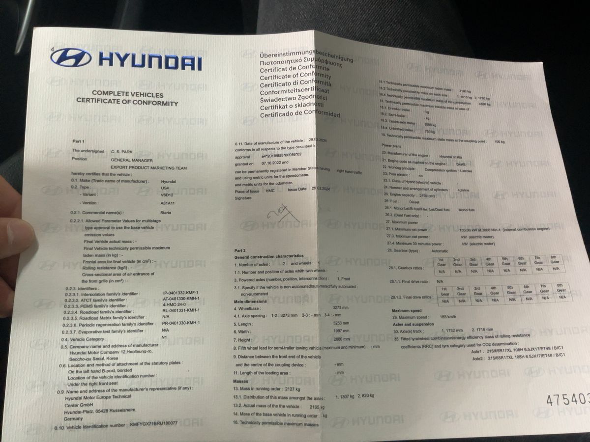 Hyundai Staria d'occasion