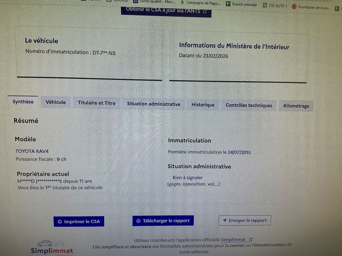 Toyota RAV d'occasion