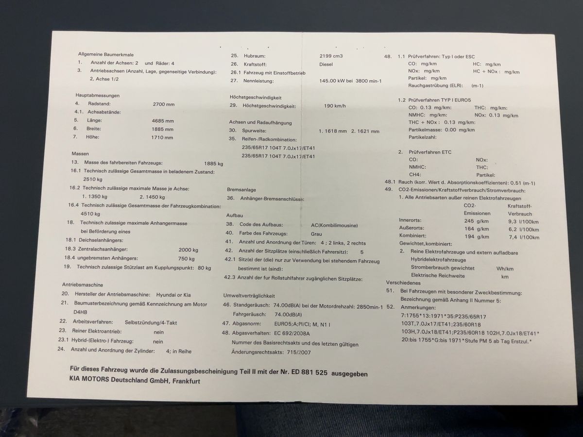 Kia Sorento 2.2 CRDi Spirit 4WD