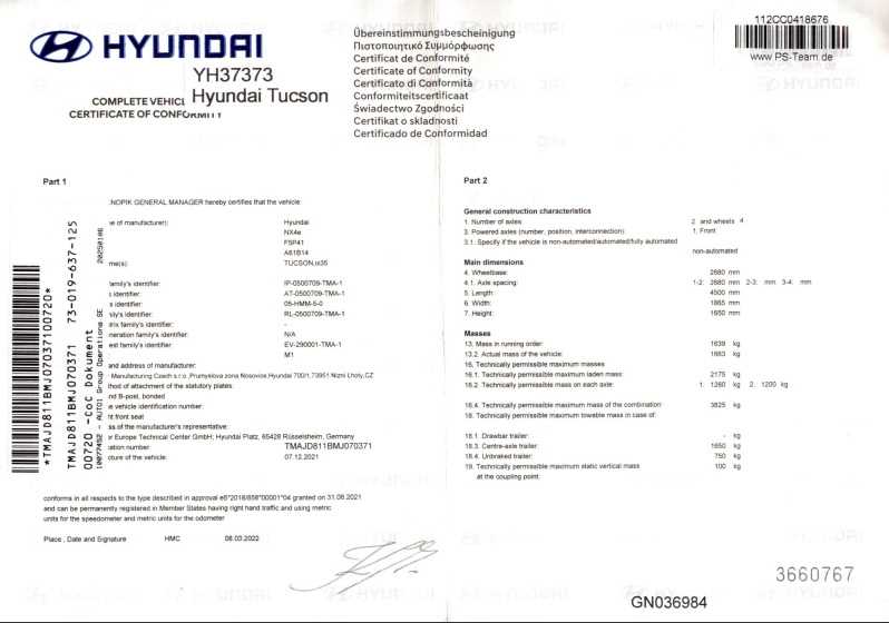 Hyundai Tucson 1.6 T-GDI Mild-Hybrid Trend 2WD