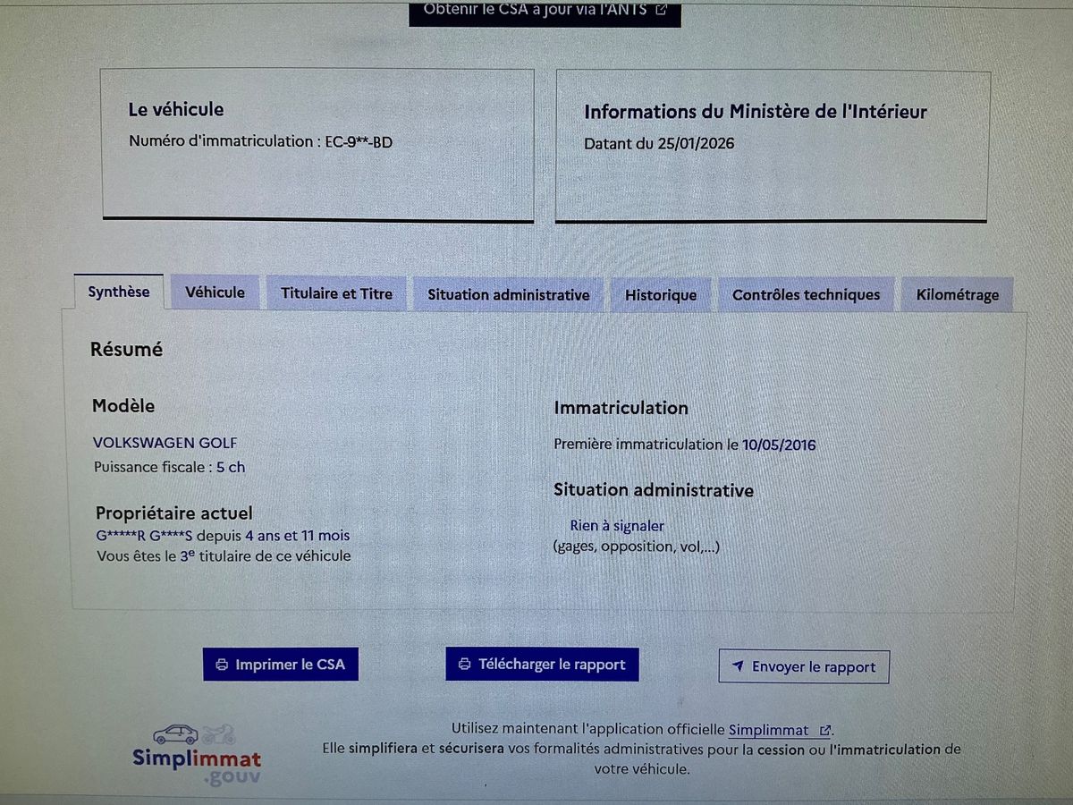 Volkswagen Golf d'occasion