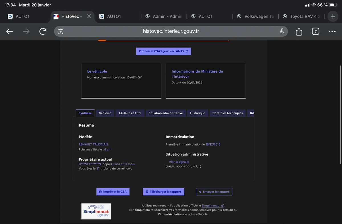 Renault Talisman d'occasion