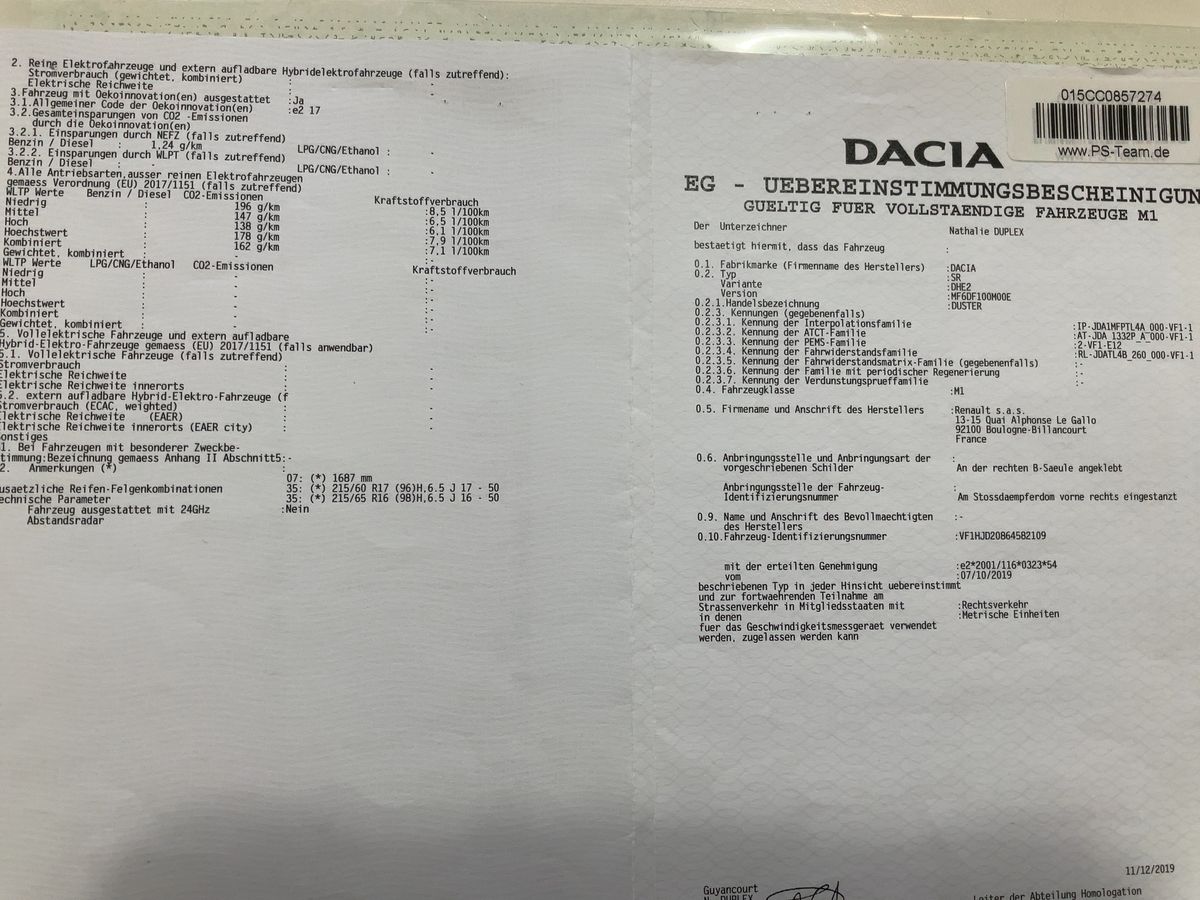 Dacia Duster d'occasion