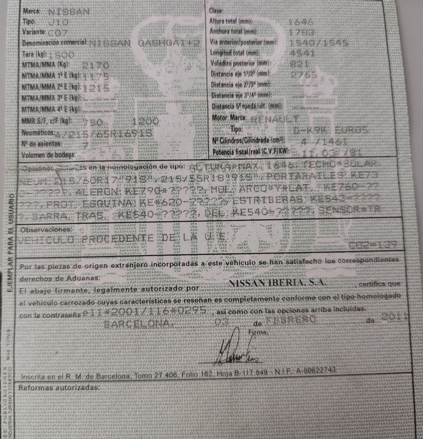 Nissan Qashqai+2 1.5 Turbodiesel Acenta