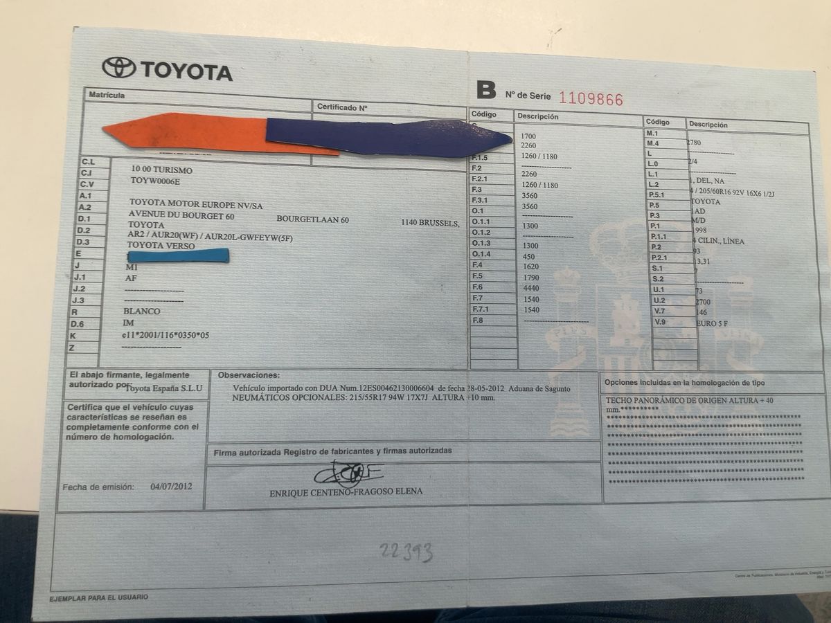 Toyota Verso d'occasion