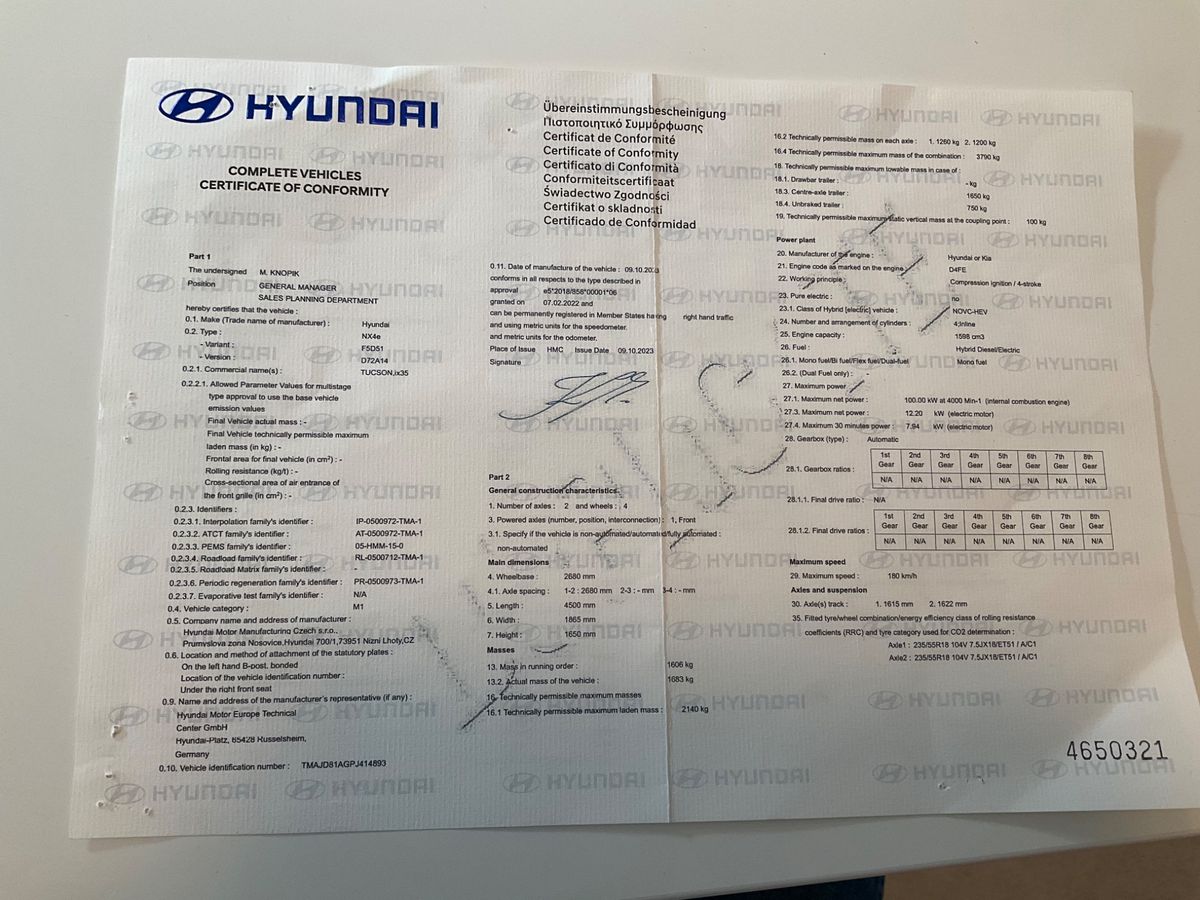 Hyundai Tucson 1.6 CRDi Mild-Hybrid Trend 2WD