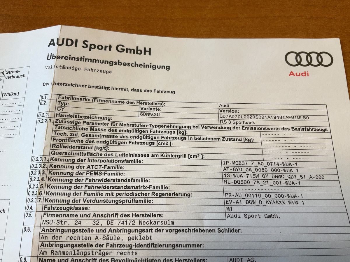 Audi RS d'occasion