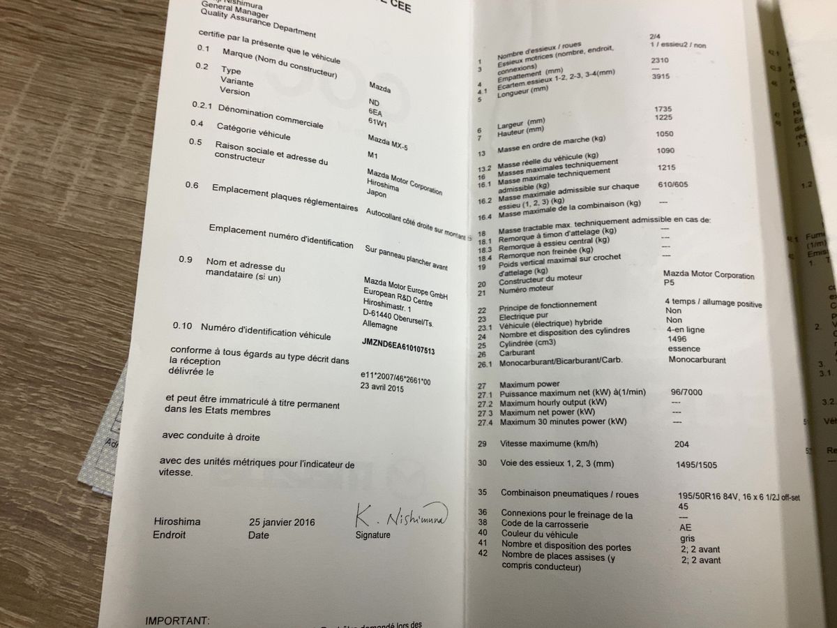 Mazda MX-5 1.5 Center-Line