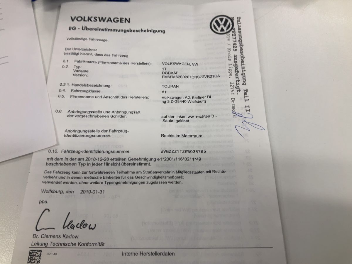 Volkswagen Touran d'occasion