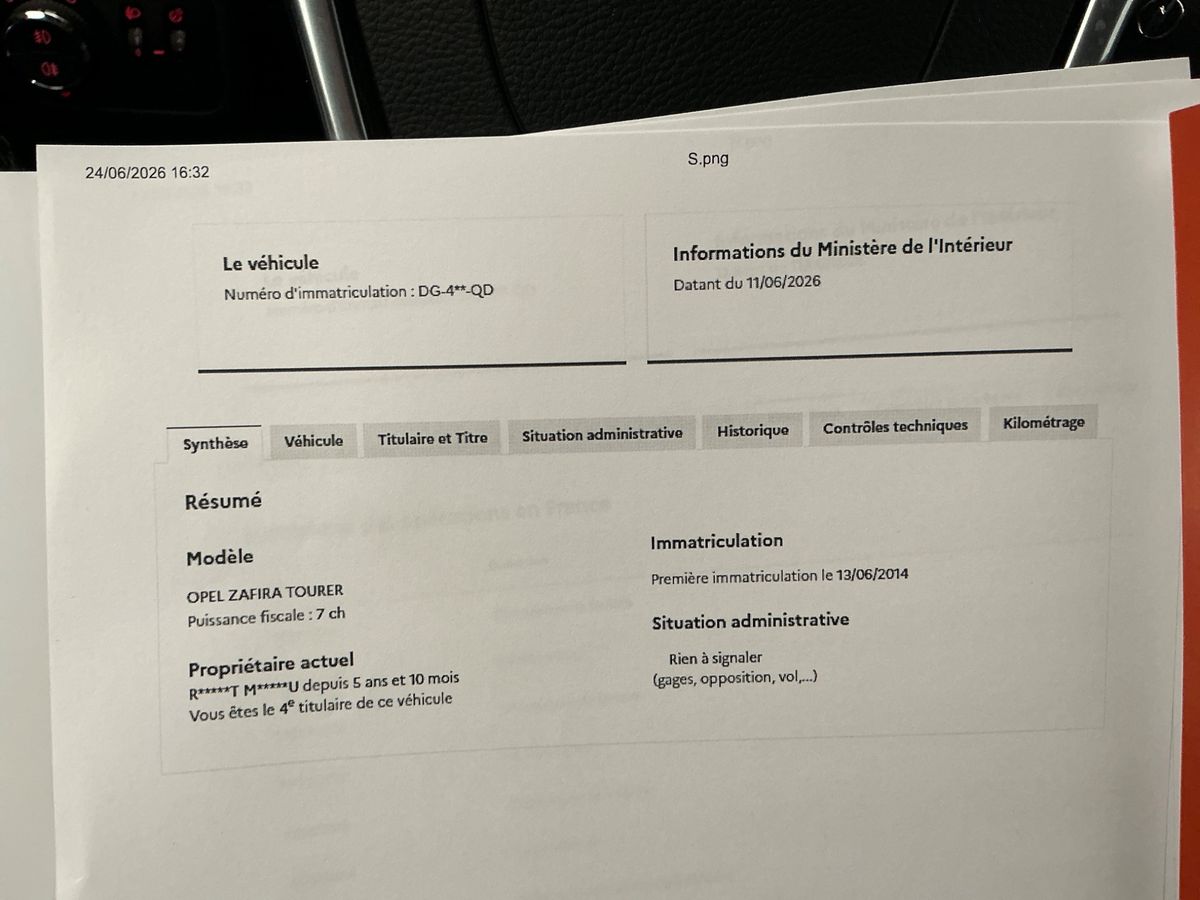 Opel Zafira d'occasion