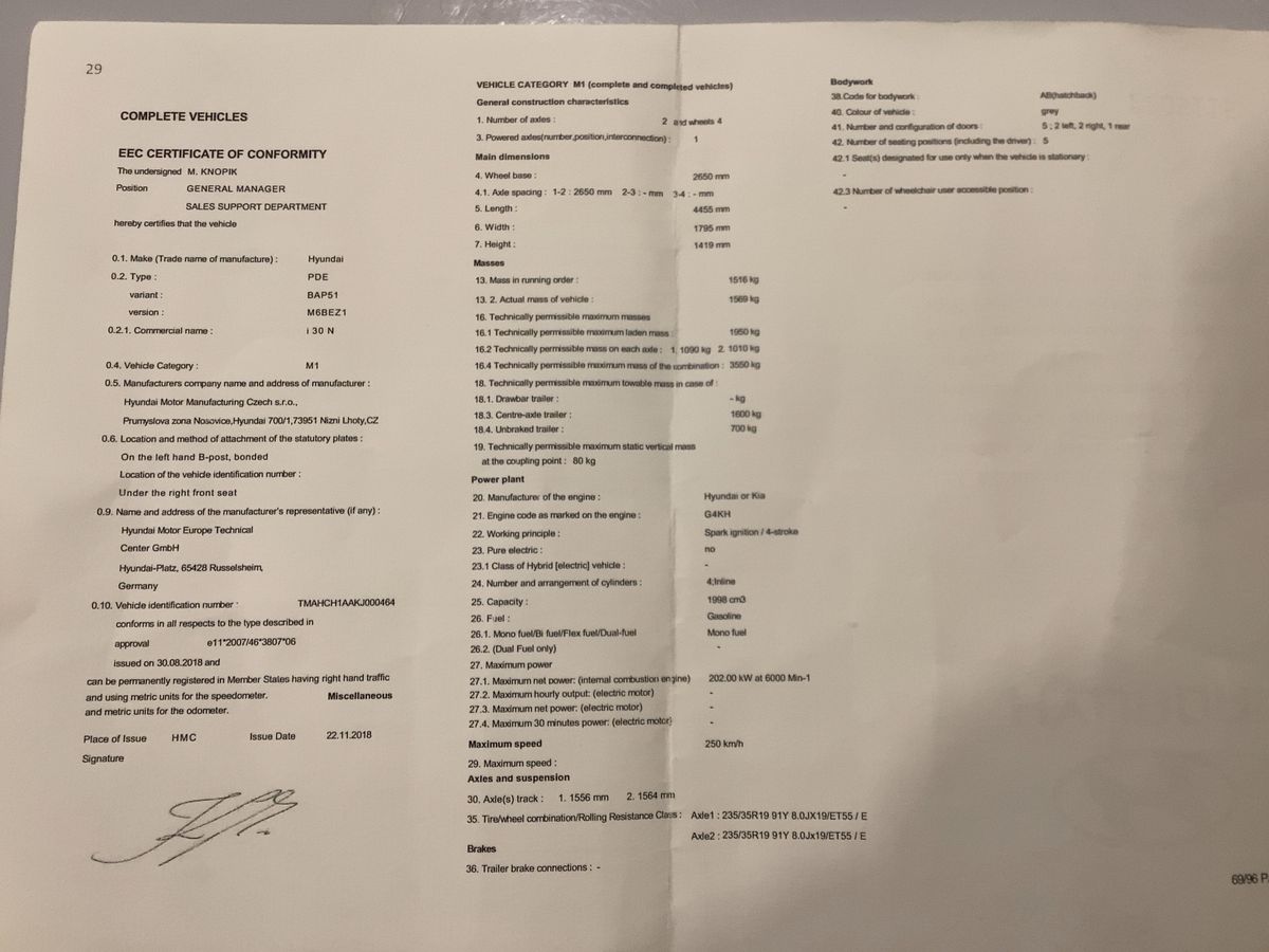 Hyundai i30 2.0 TGDI N Performance