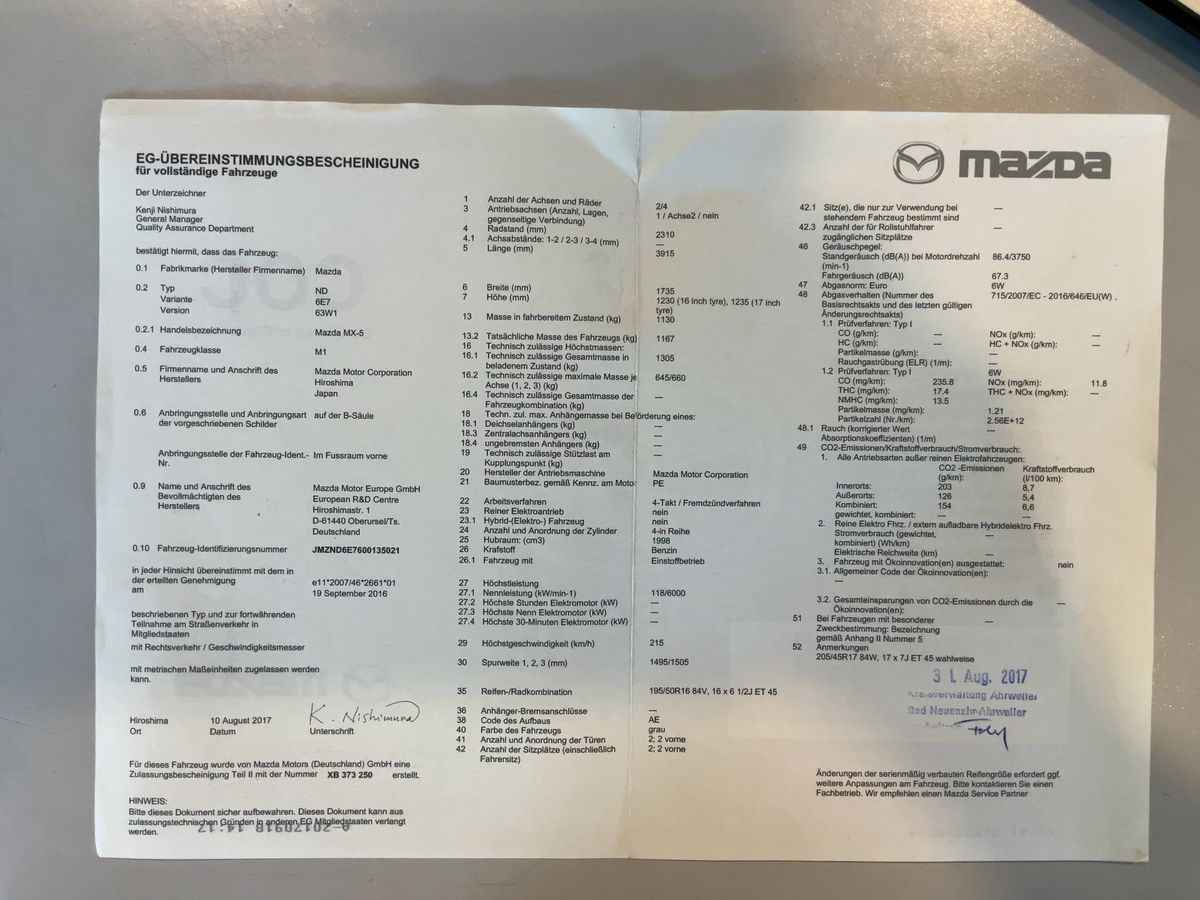 Mazda MX-5 d'occasion