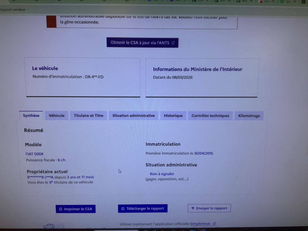 Fiat 500X d'occasion