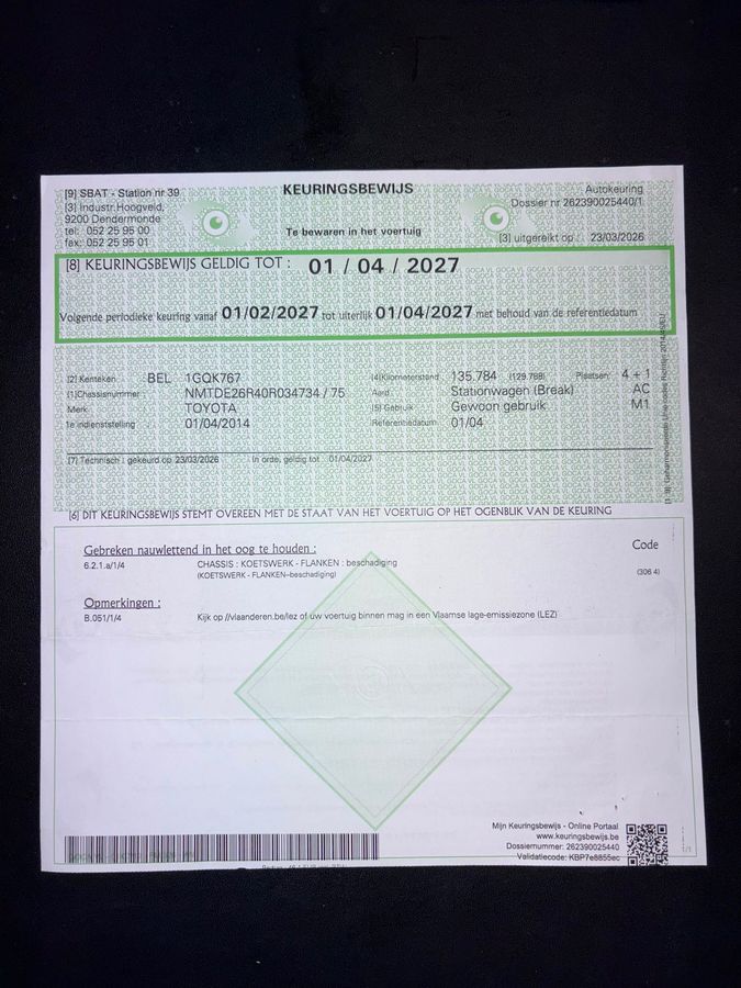 Toyota Verso d'occasion